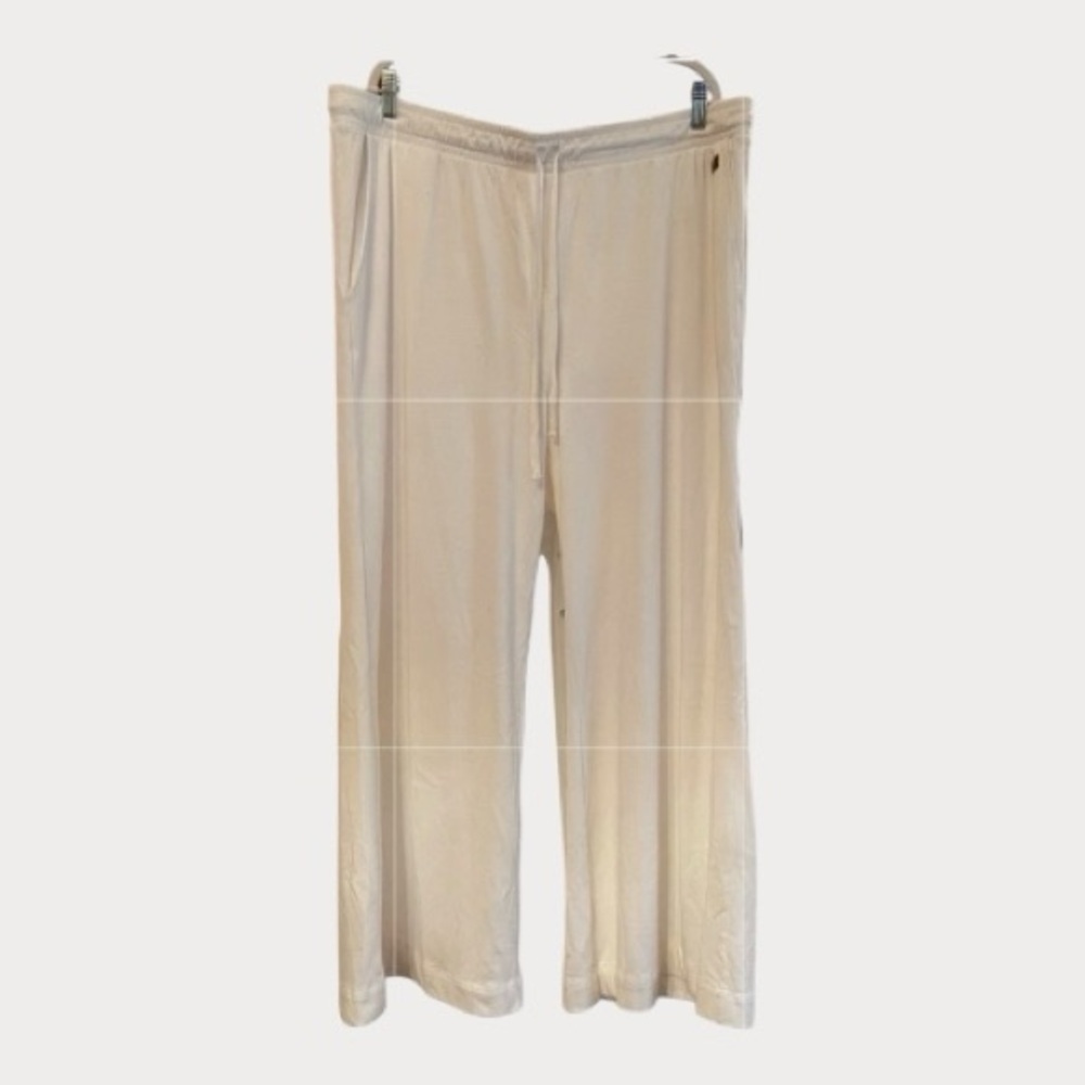 NWOT Peace Love World Wide-Leg Knit Pull-On Pants. Color Ivory. Size 2X